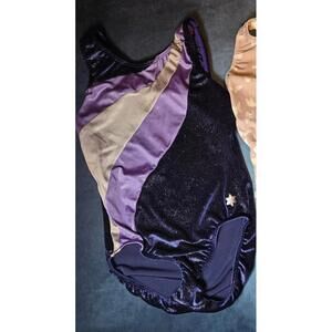 Snowflake designs gymnastics leotard